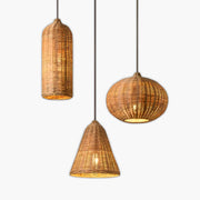 Wildwood Beam Rattan Chandelier — gallery image 1