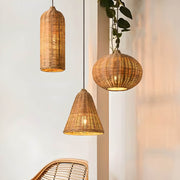 Wildwood Beam Rattan Chandelier — gallery image 7