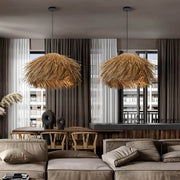 Eastmere Beam Rattan Pendant Light — gallery image 4