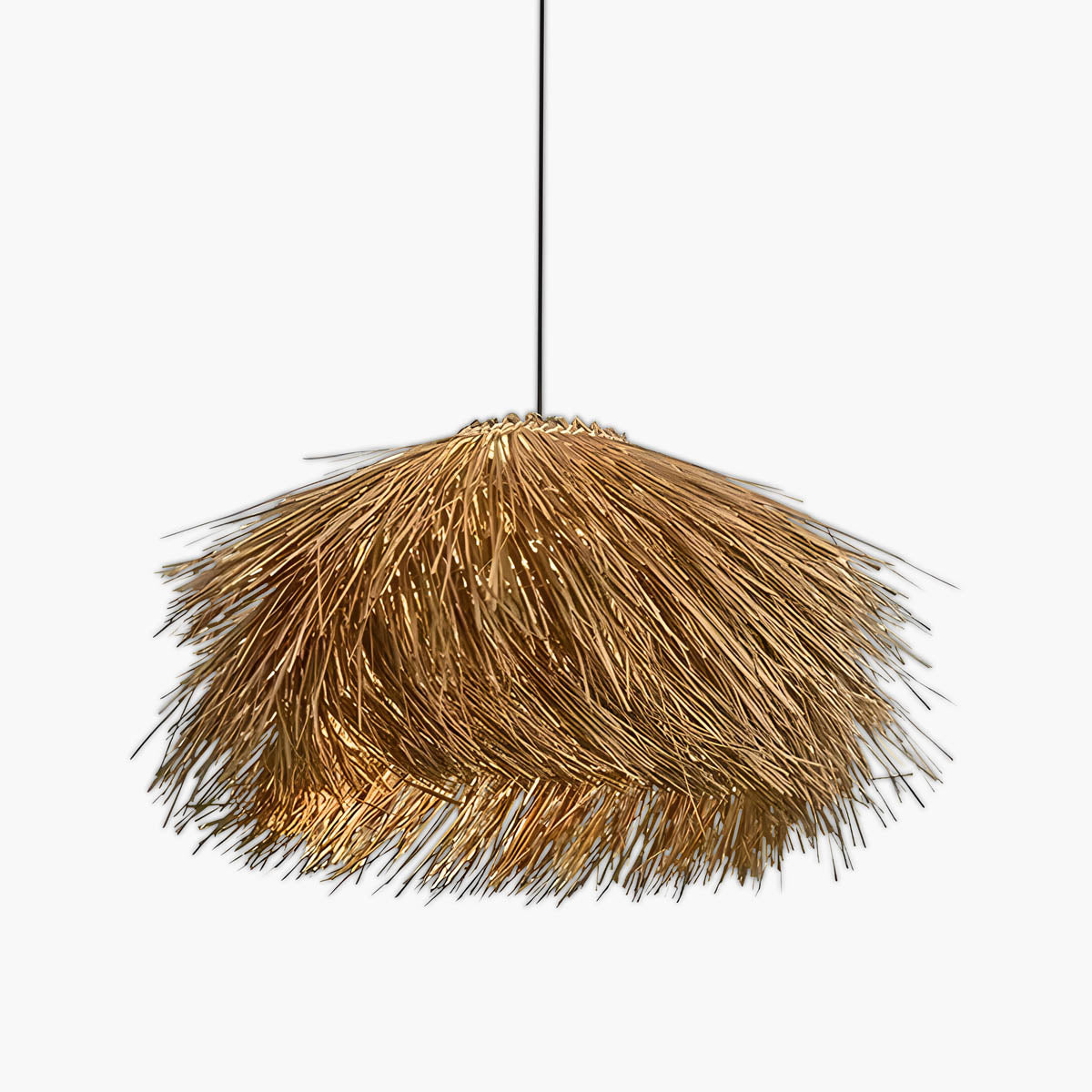 Eastmere Beam Rattan Pendant Light — gallery image 1
