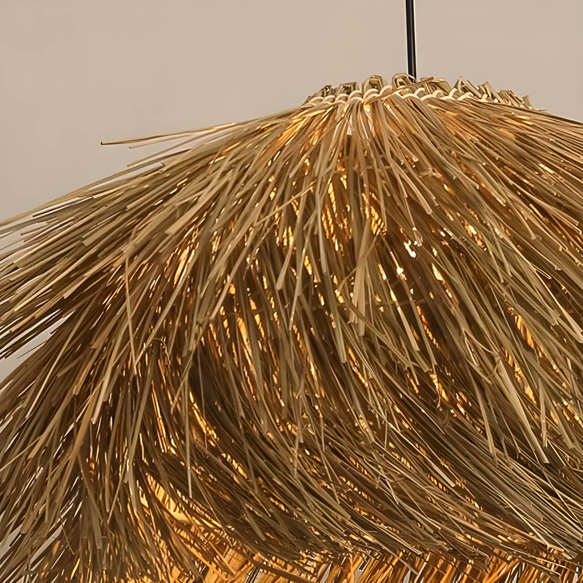 Eastmere Beam Rattan Pendant Light — gallery image 14