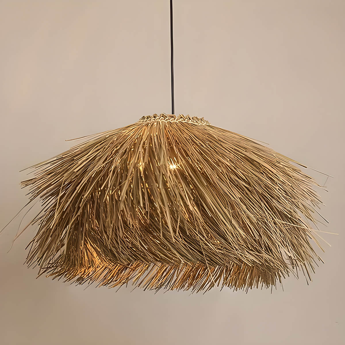 Eastmere Beam Rattan Pendant Light — gallery image 12