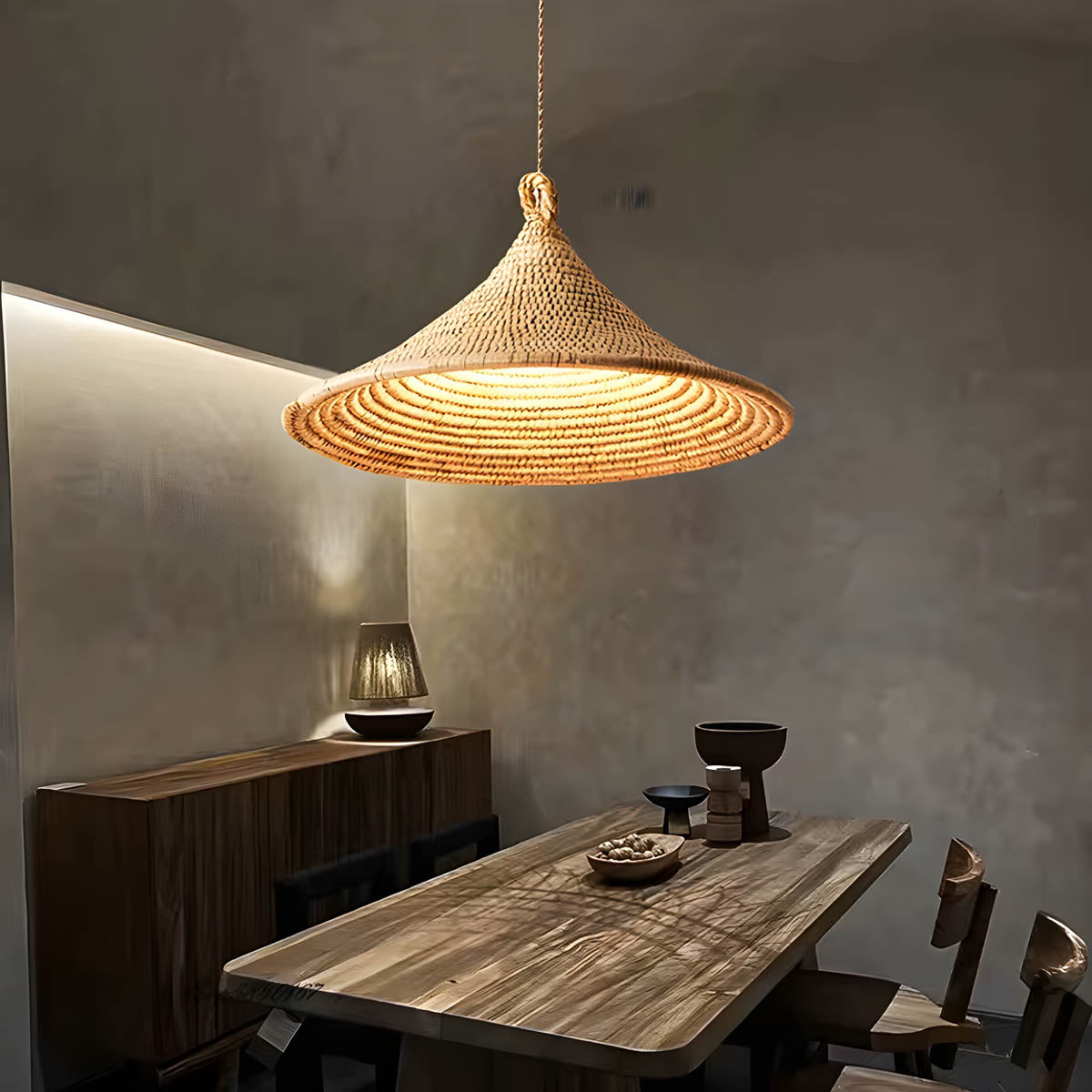 Highwood Beam Rattan Pendant Light — gallery image 3