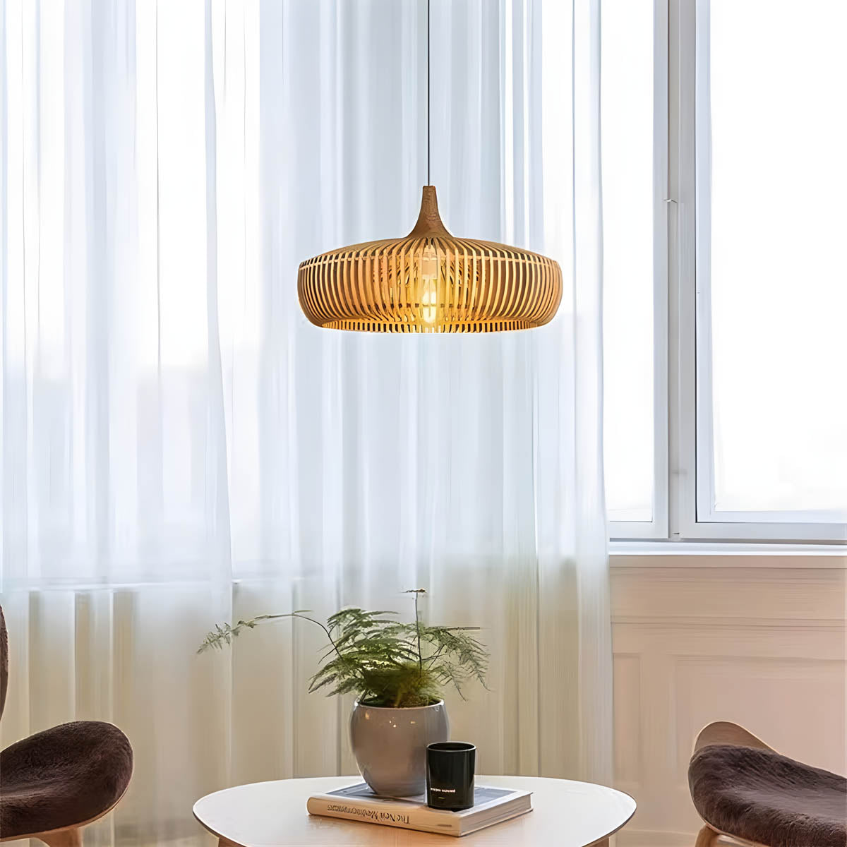 Northwick Beam Wood Chandelier — gallery image 4