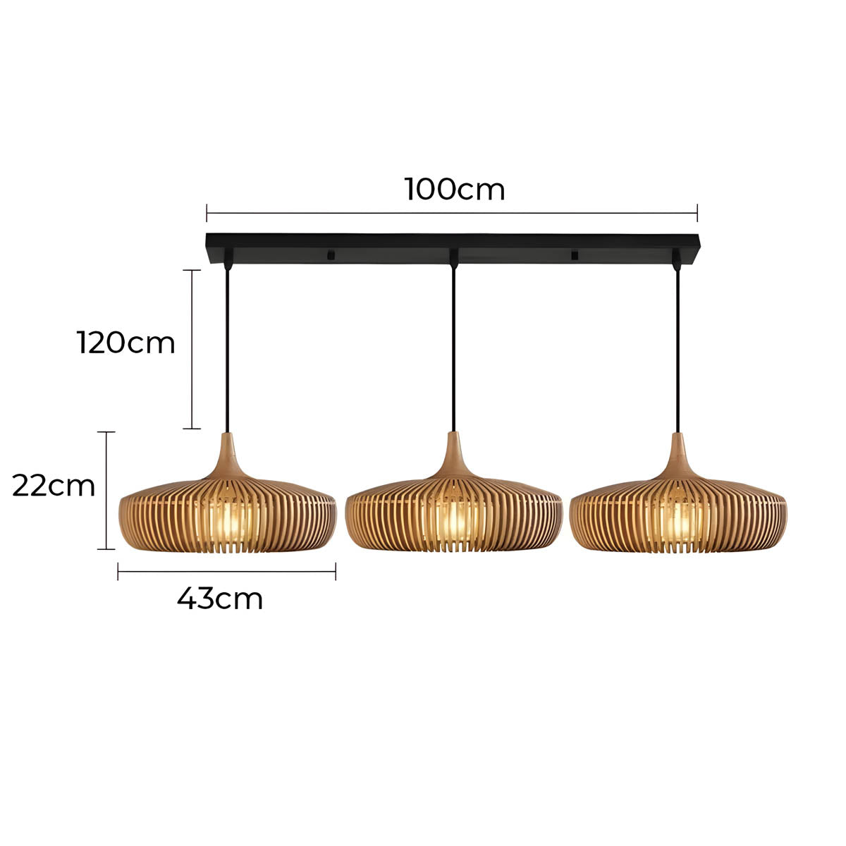 Northwick Beam Wood Chandelier — gallery image 20