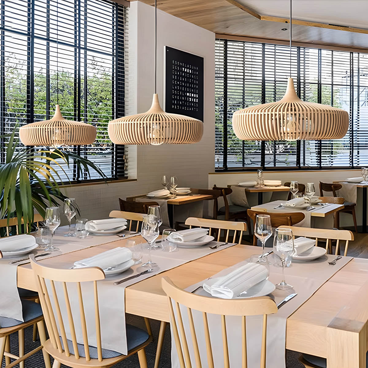 Northwick Beam Wood Chandelier — gallery image 8