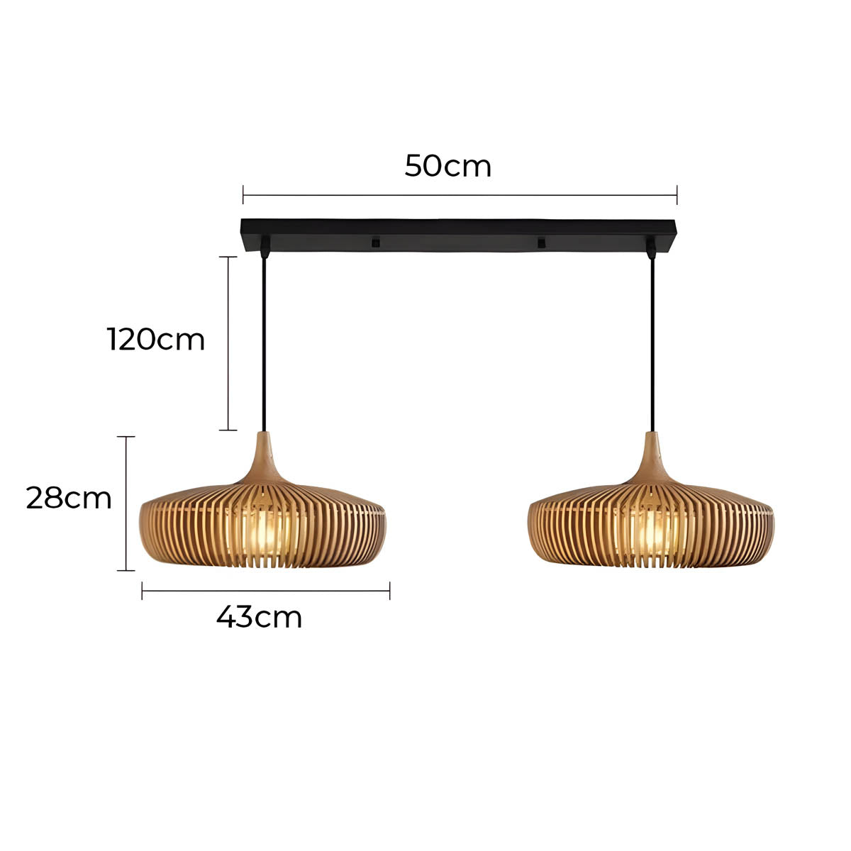 Northwick Beam Wood Chandelier — gallery image 16