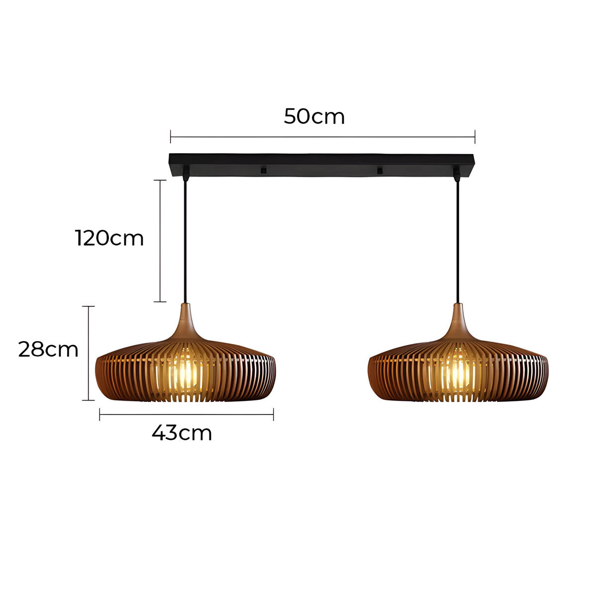 Northwick Beam Wood Chandelier — gallery image 15