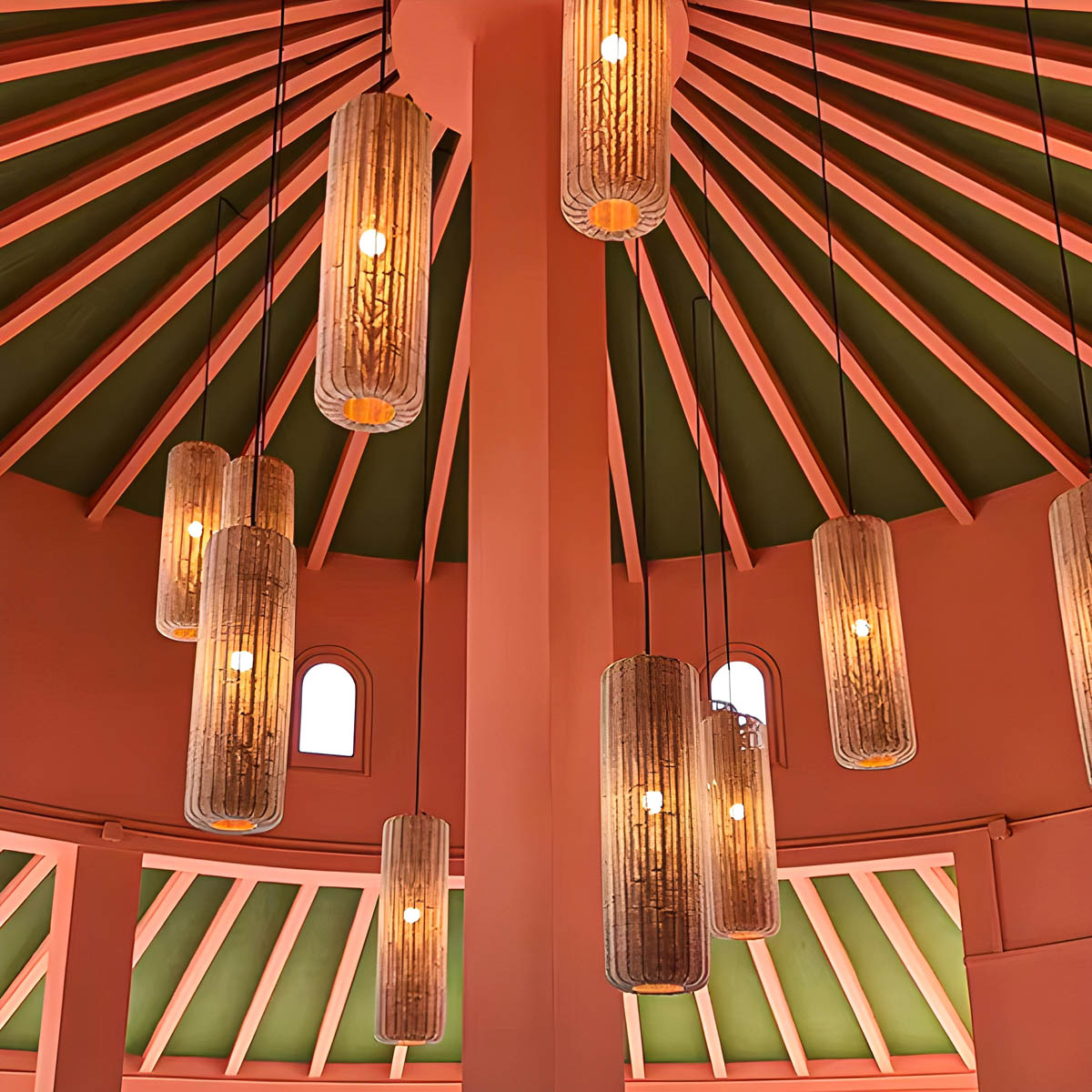 Westcott Beam Rattan Pendant Light — gallery image 4