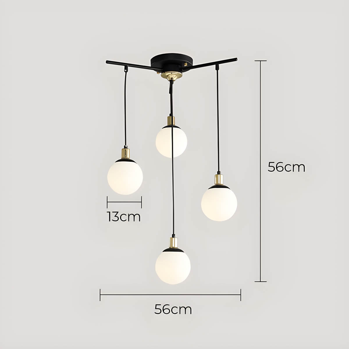 Alderwood Beam Glass Chandelier — gallery image 11