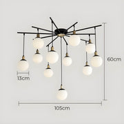 Alderwood Beam Glass Chandelier — gallery image 14