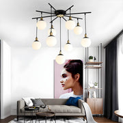 Alderwood Beam Glass Chandelier — gallery image 4