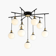 Alderwood Beam Glass Chandelier — gallery image 1