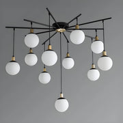 Alderwood Beam Glass Chandelier — gallery image 7
