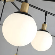 Alderwood Beam Glass Chandelier — gallery image 8