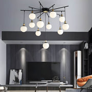 Alderwood Beam Glass Chandelier — gallery image 6