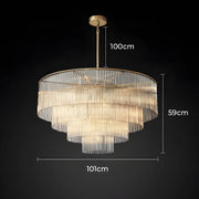 Briarley Beam Glass Chandelier — gallery image 14