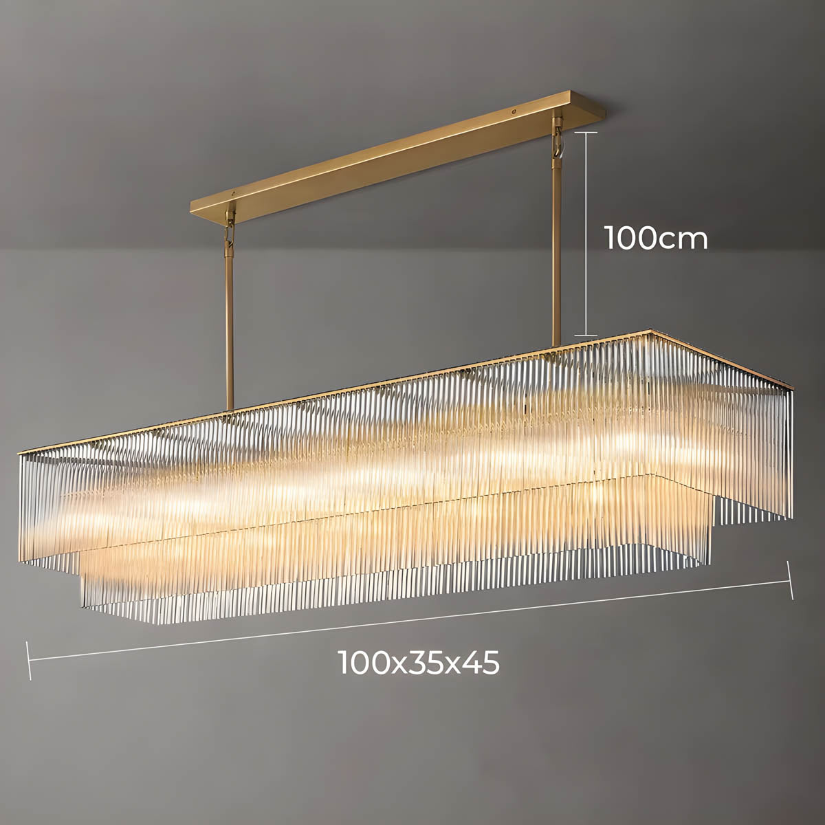 Briarley Beam Glass Chandelier — gallery image 19