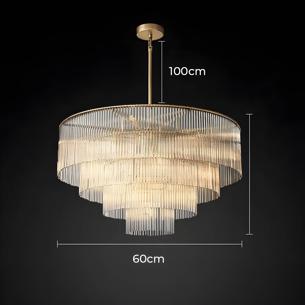 Briarley Beam Glass Chandelier — gallery image 12
