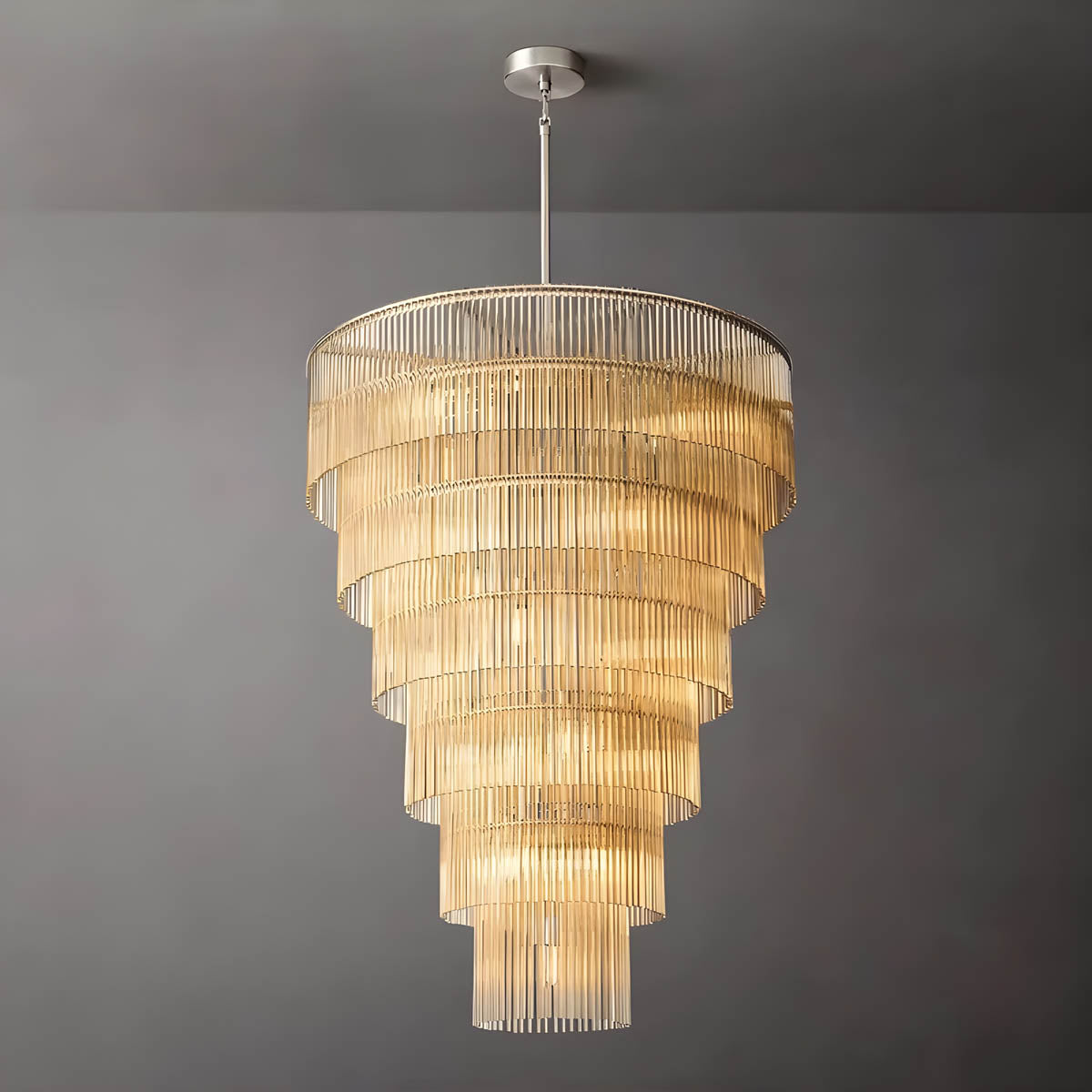 Briarley Beam Glass Chandelier — gallery image 3