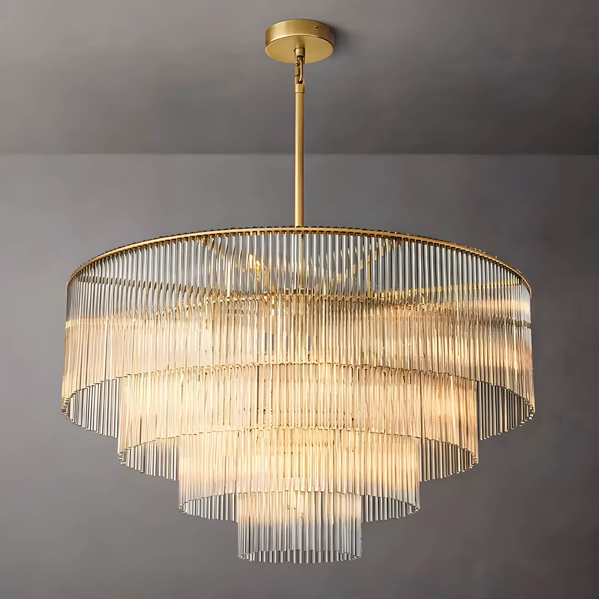 Briarley Beam Glass Chandelier — gallery image 7
