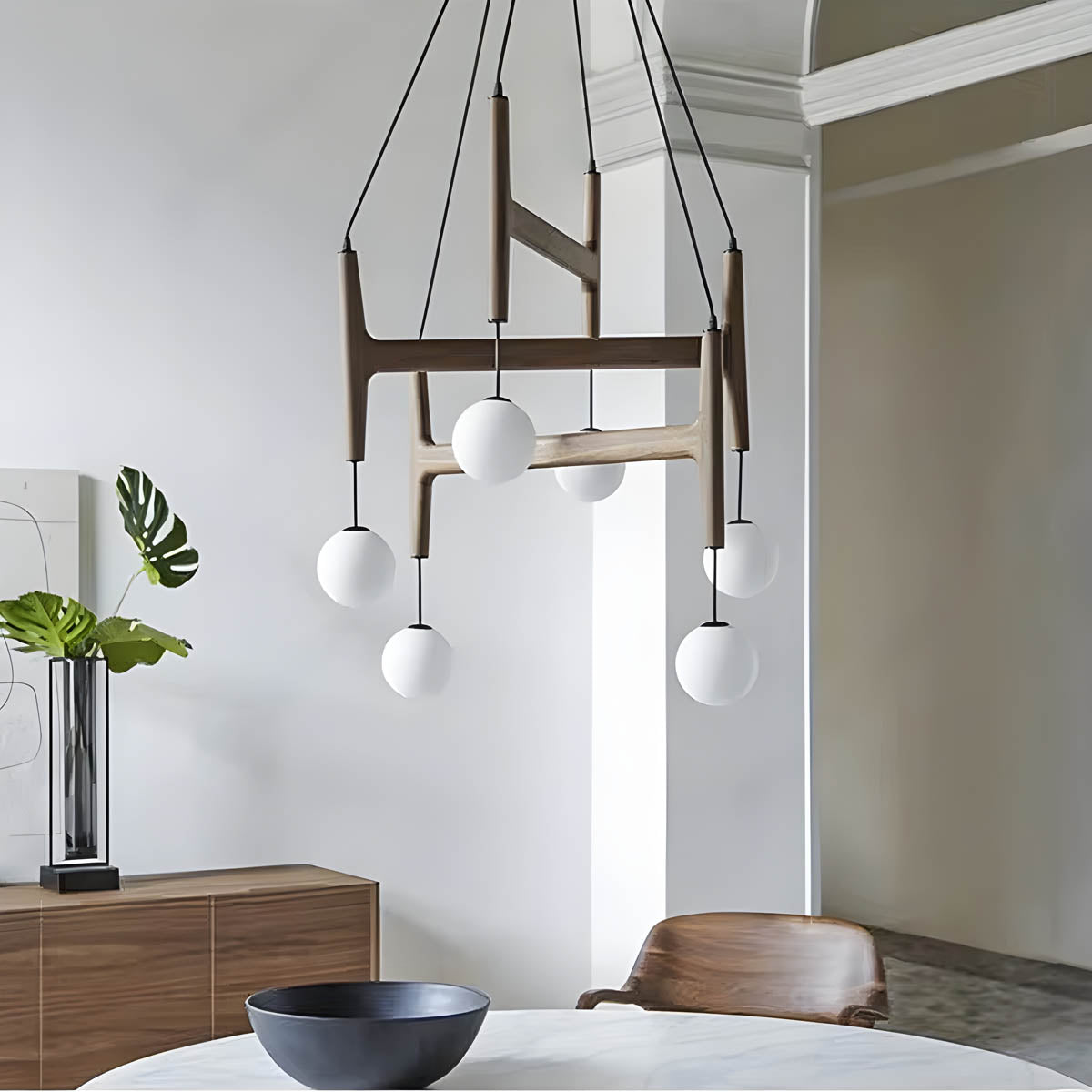 
Candelabro de madera con viga Cranford — foto 7