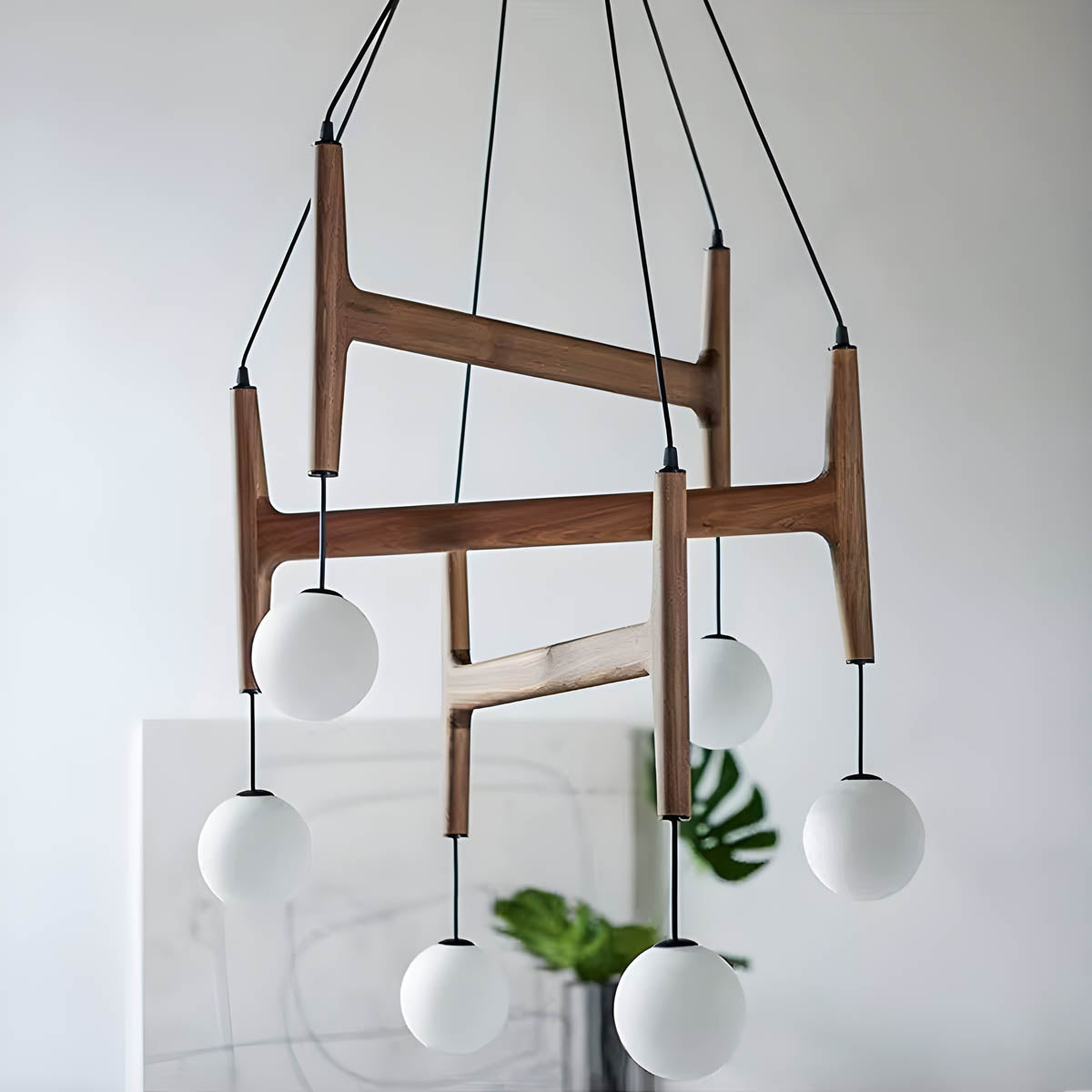 
Candelabro de madera con viga Cranford — foto 8