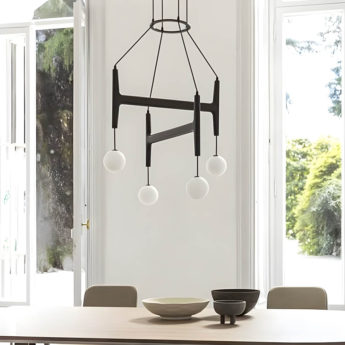 
Candelabro de madera con viga Cranford — foto 2
