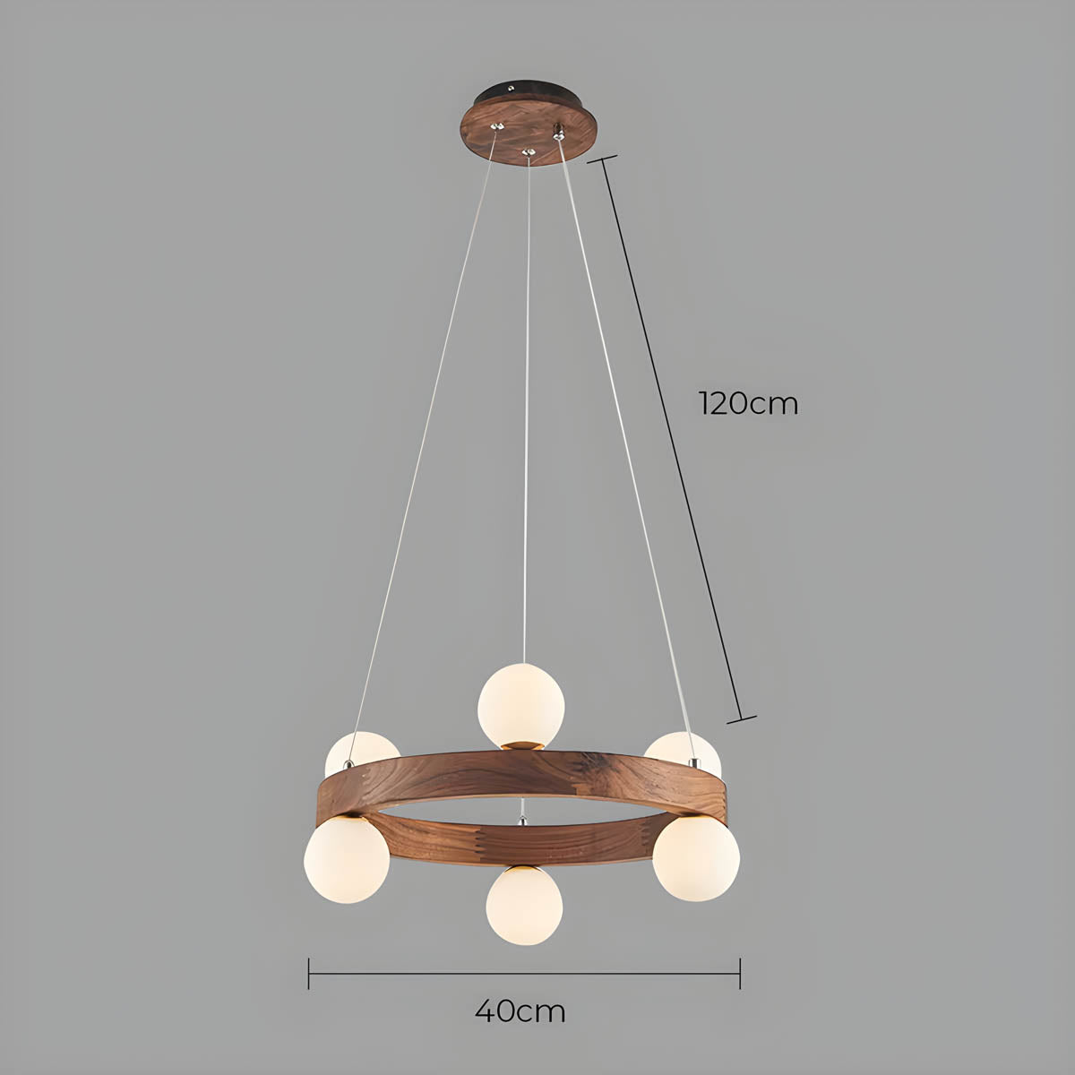 Fernwood Beam Wood Chandelier — gallery image 14