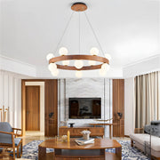 Fernwood Beam Wood Chandelier — gallery image 4