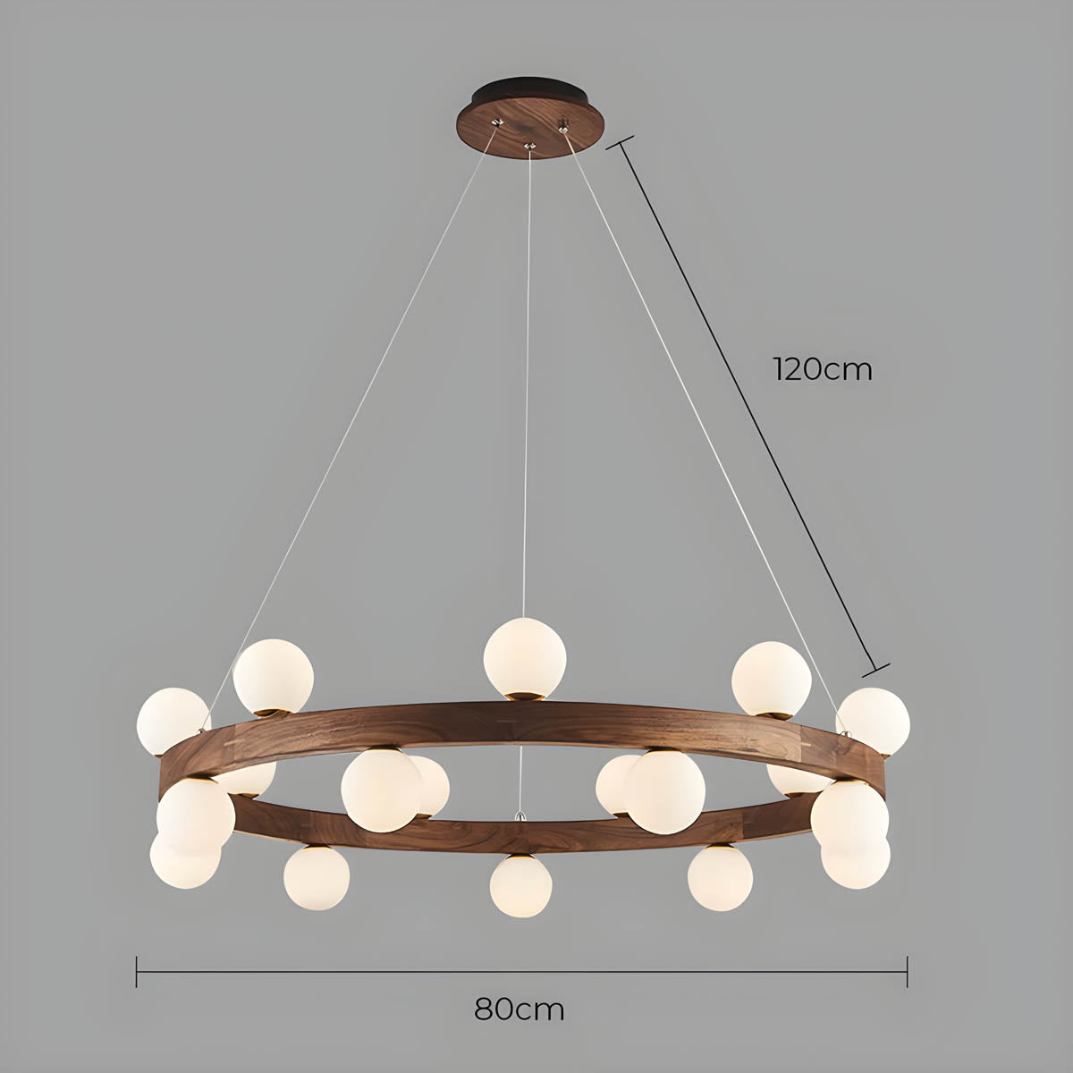 Fernwood Beam Wood Chandelier — gallery image 15