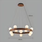 Fernwood Beam Wood Chandelier — gallery image 16