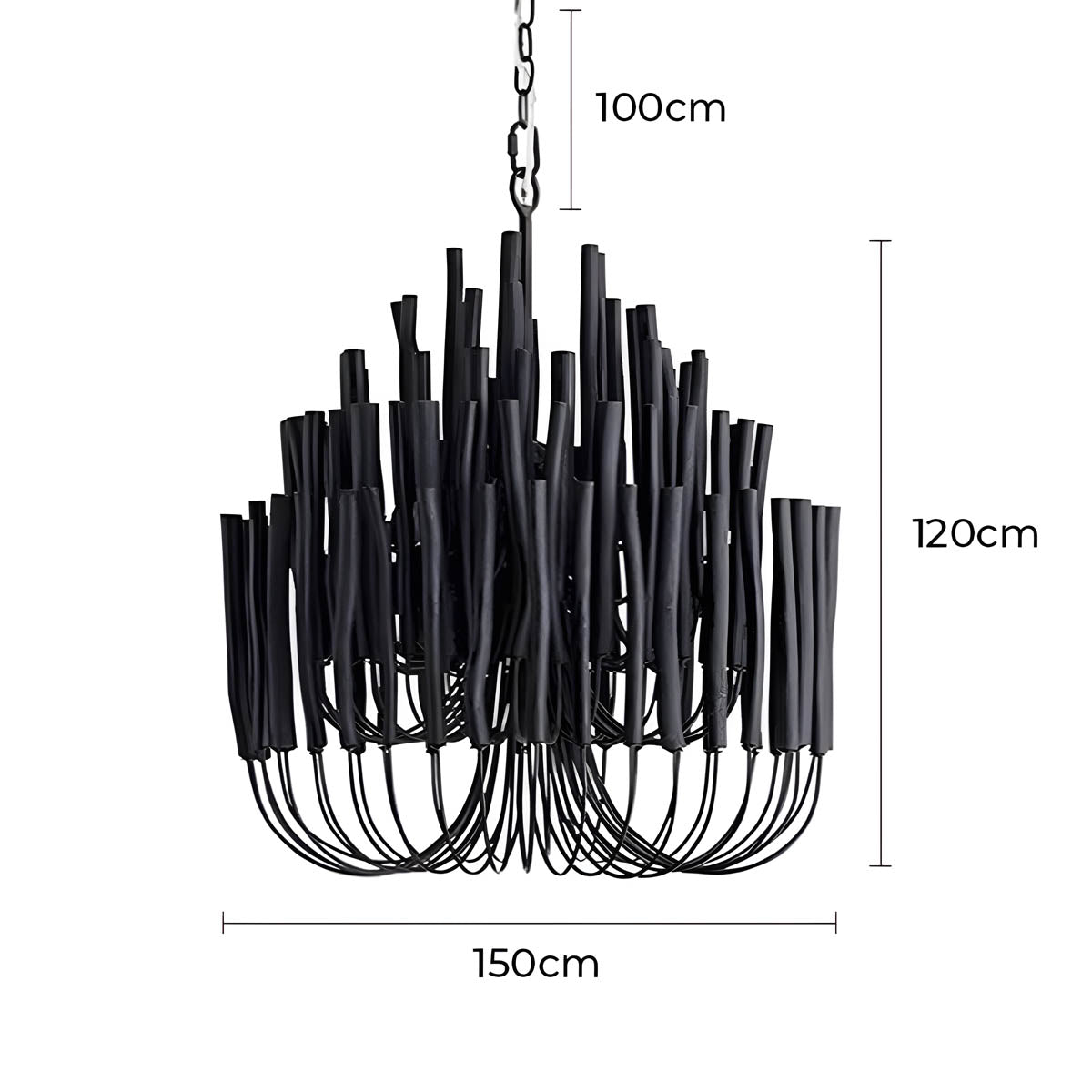 Hartley Beam Wood Chandelier — gallery image 18