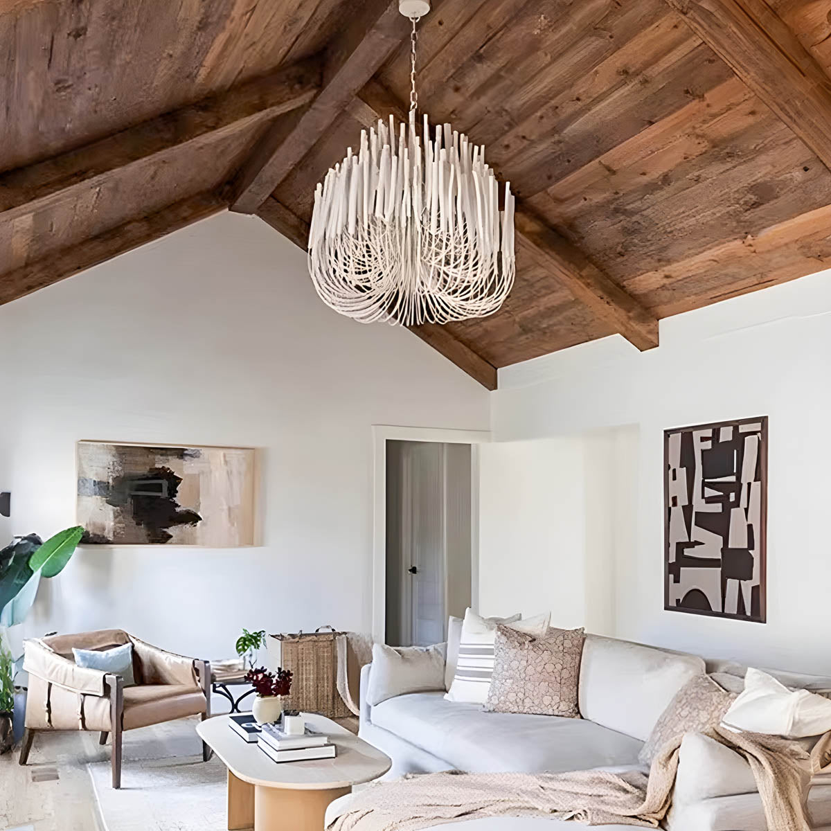Hartley Beam Wood Chandelier — gallery image 7