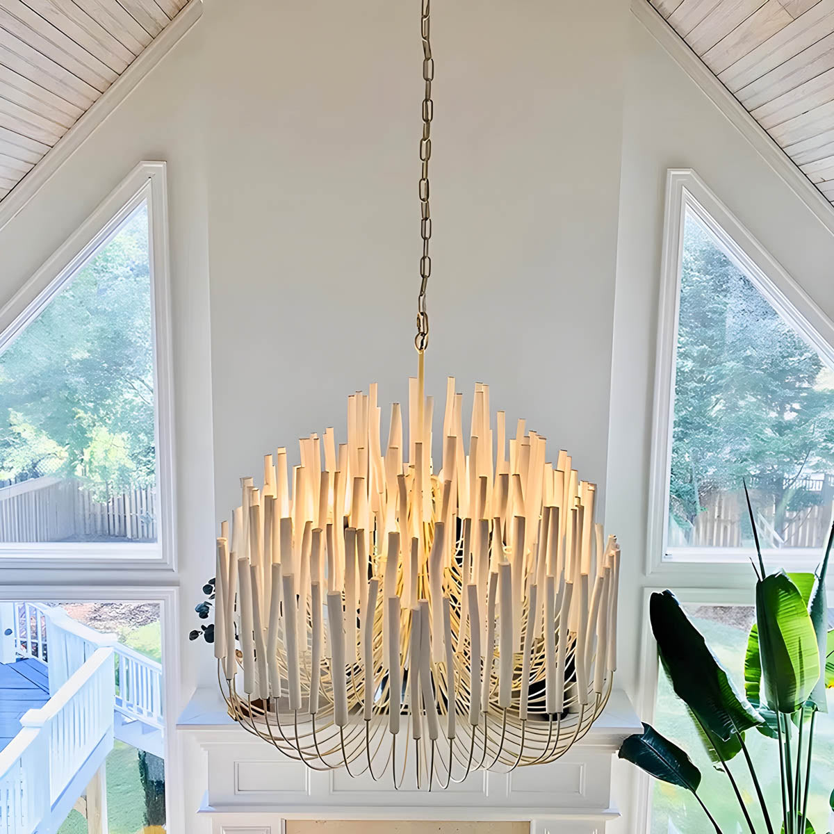 Hartley Beam Wood Chandelier — gallery image 10