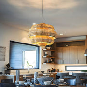 Langford Beam Rattan Chandelier — gallery image 9