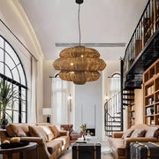Langford Beam Rattan Chandelier — gallery image 5