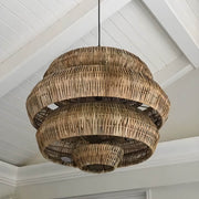 Langford Beam Rattan Chandelier — gallery image 6