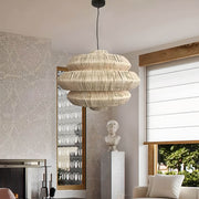 Langford Beam Rattan Chandelier — gallery image 3