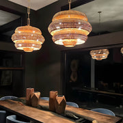 Langford Beam Rattan Chandelier — gallery image 4