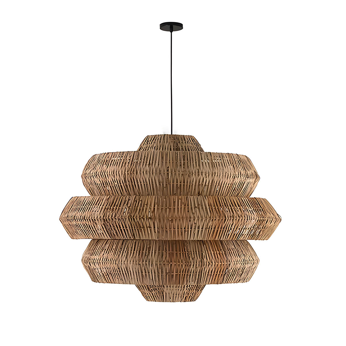 Langford Beam Rattan Chandelier — gallery image 10