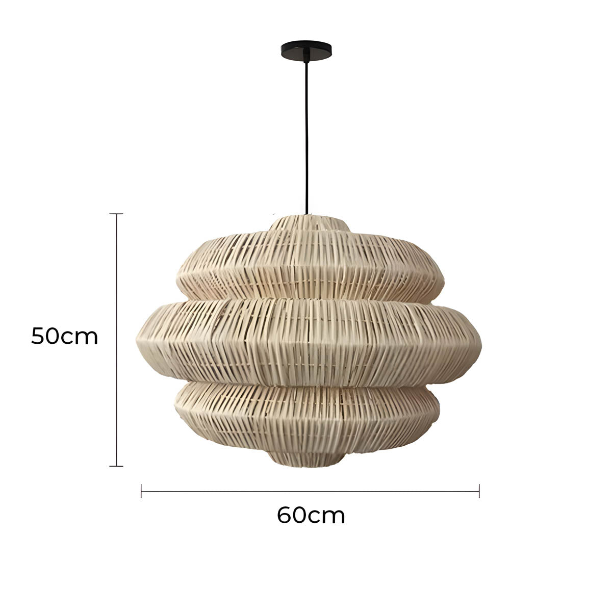 Langford Beam Rattan Chandelier — gallery image 17