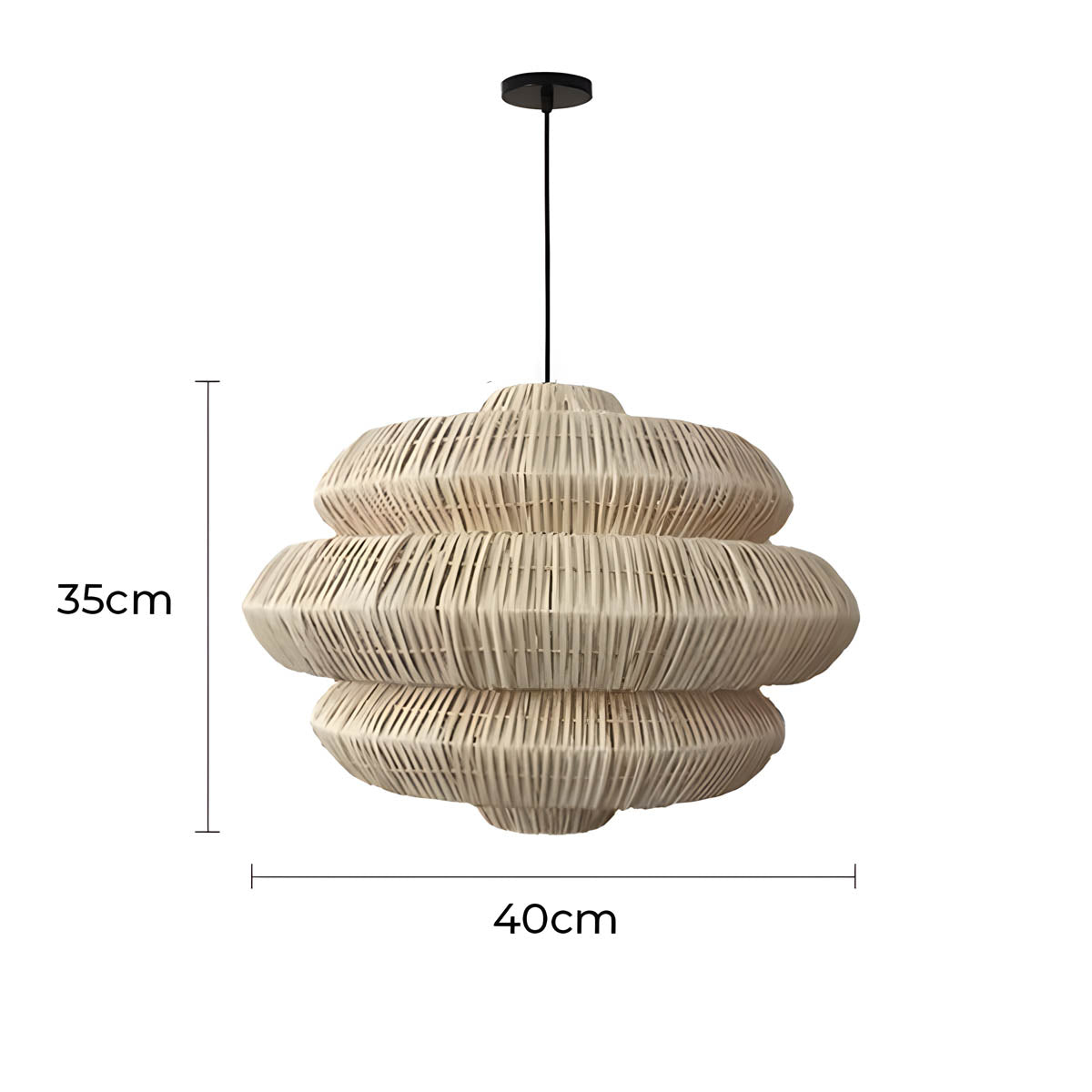 Langford Beam Rattan Chandelier — gallery image 15