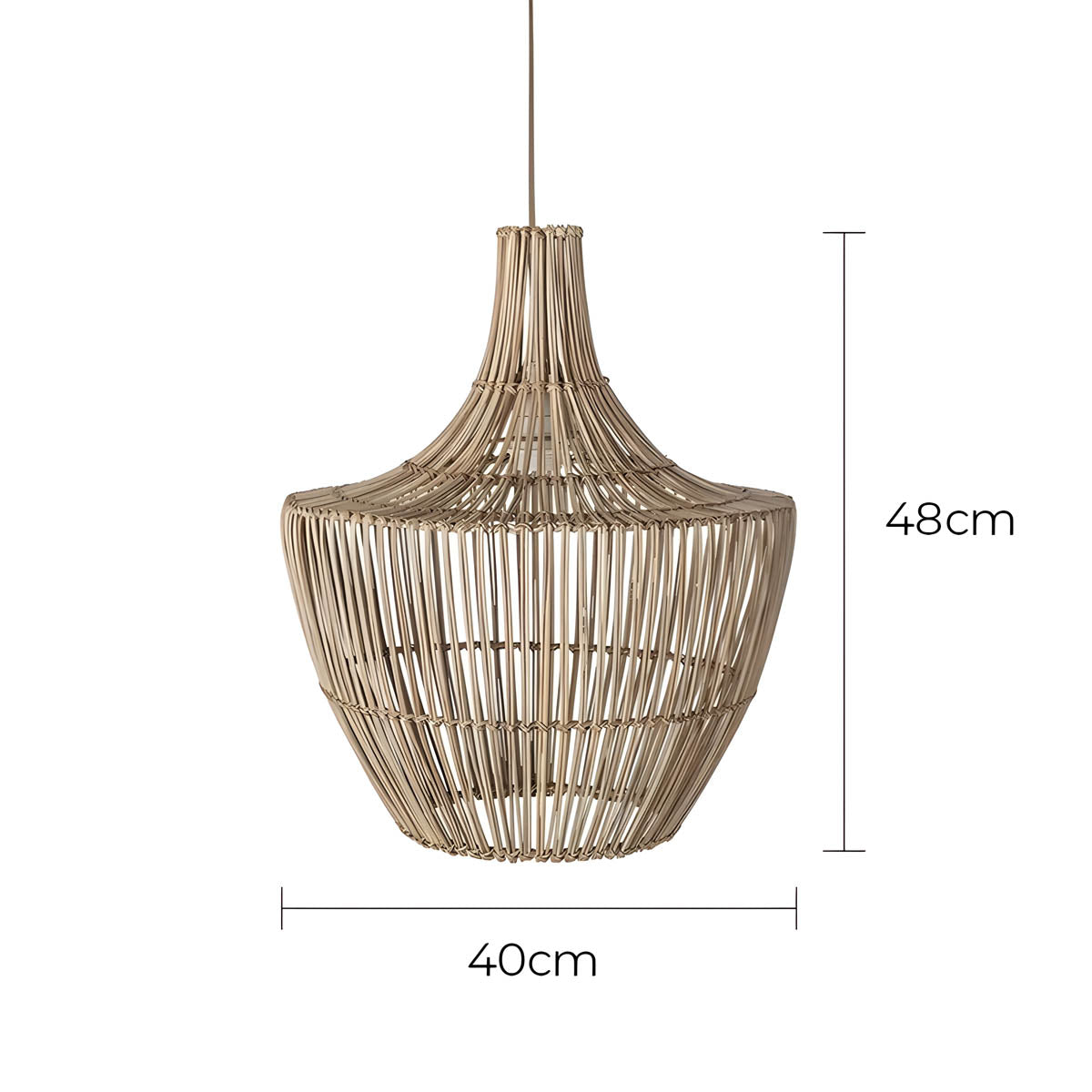 Greenwood Beam Rattan Cluster Chandelier — gallery image 8