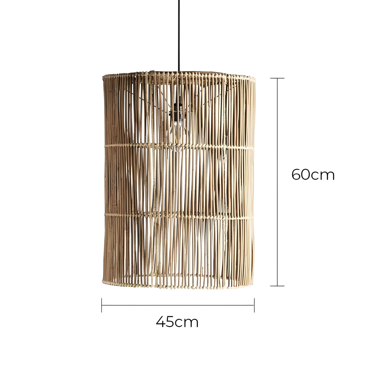Greenwood Beam Rattan Cluster Chandelier — gallery image 11