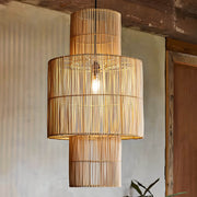 Greenwood Beam Rattan Cluster Chandelier — gallery image 3