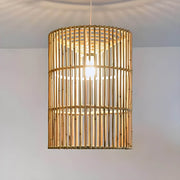 Greenwood Beam Rattan Cluster Chandelier — gallery image 5
