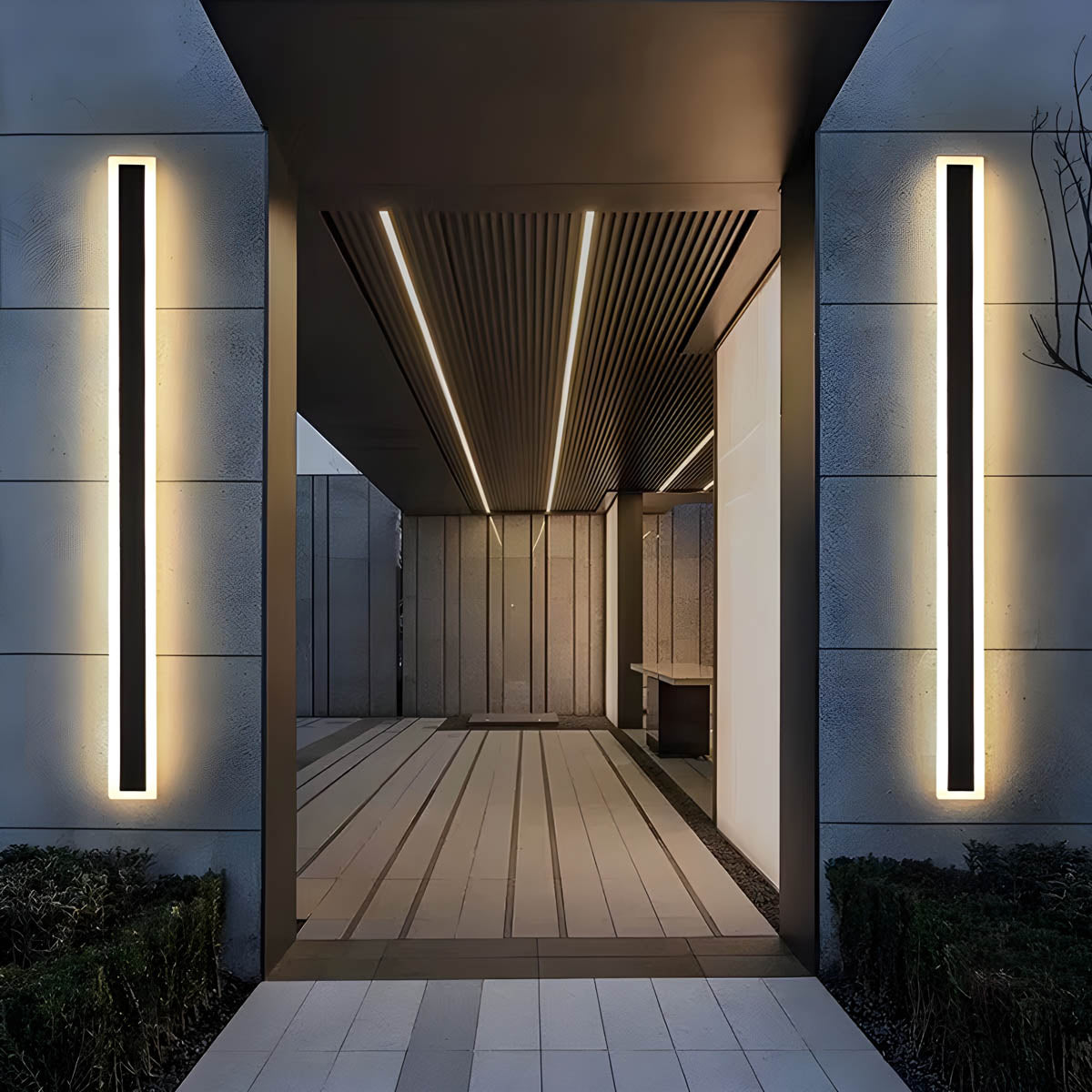 Acorn Beam Acrylic Linear Outdoor Wall Light — gallery image 7