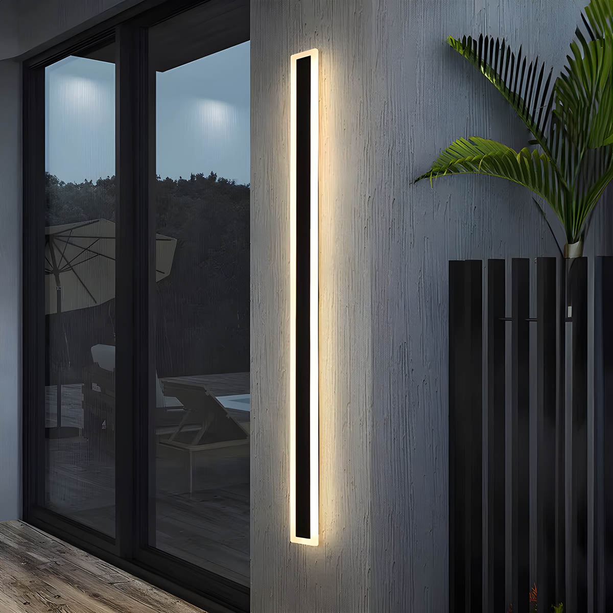 Acorn Beam Acrylic Linear Outdoor Wall Light — gallery image 4