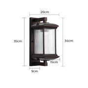 Eversley Beam Glass Ribbed Outdoor Wall Light — gallery image 13